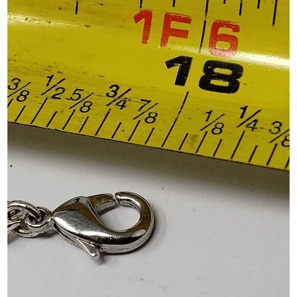 Liz Claiborne Necklace 18" Silver Tone Faux Ruby Stones Christmas Gift Jewelry - Picture 5 of 12